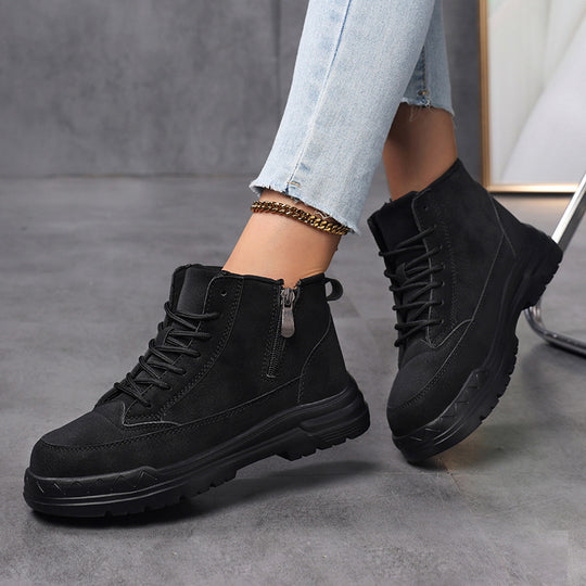 Damen Trendige Winterstiefel mit rutschfester Sohle und praktischem Reißverschluss EB
