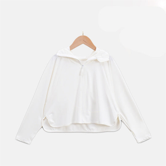 Damen Leichte UV-Schutzjacke mit Kapuze und atmungsaktiven Eigenschaften EB