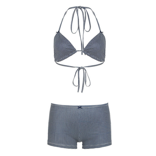 Damen trendiges Bikini-Set mit tieferem Ausschnitt und verstellbaren Trägern EB