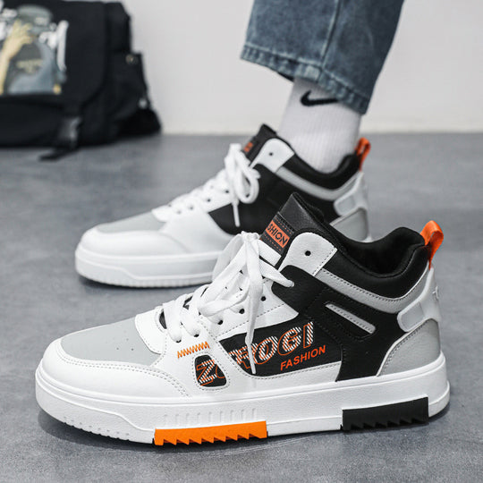 Damen modische High-Top Sneakers mit atmungsaktiven Einsätzen und robuster Sohle EB