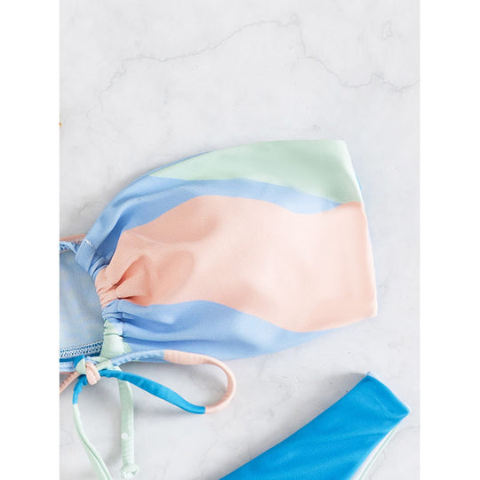 Damen Bandeau-Bikini mit verspieltem Schnitt EB