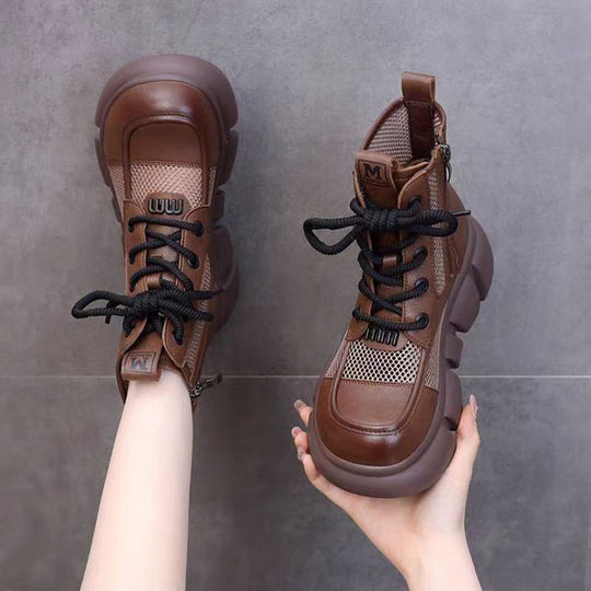 Damen Chunky Sneakers mit atmungsaktiver Mesh-Oberfläche und robuster Sohle EB