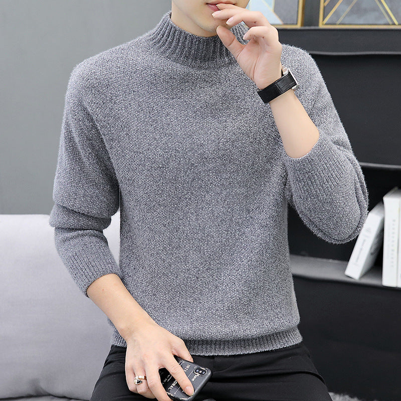 Herren warmer Rollkragenpullover aus weichem Strick EB