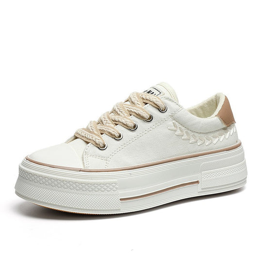 Damen Sneaker mit hoher Plateausohle und atmungsaktivem Obermaterial EB