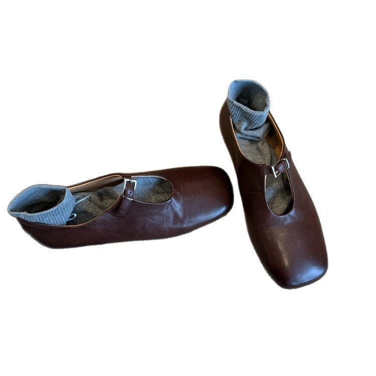 Damen Elegante Mokassins mit modischem Riemen und bequemer Innensohle EB