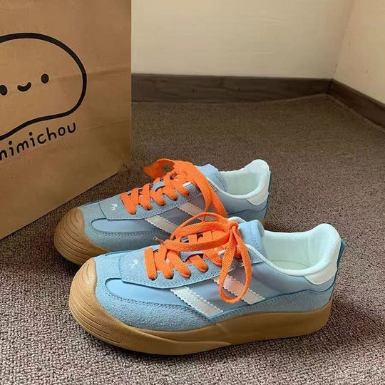 Damen sportliche Sneakers mit hochwertiger Oberflächenstruktur und dämpfender Sohle EB