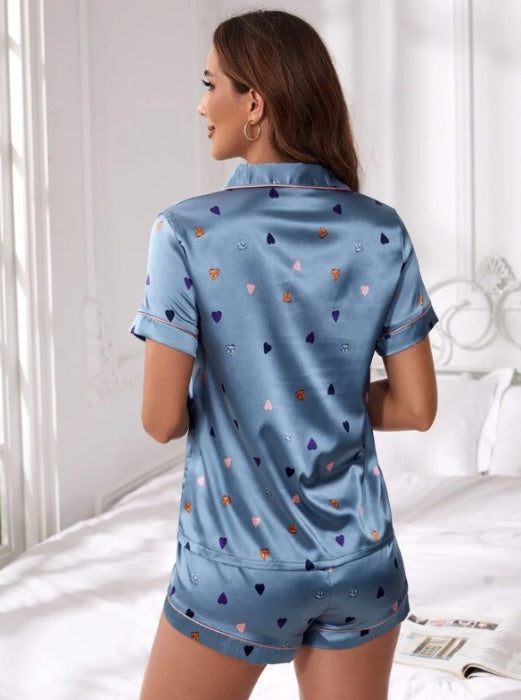 Satin Komfort Pyjama Set Damen | EB
