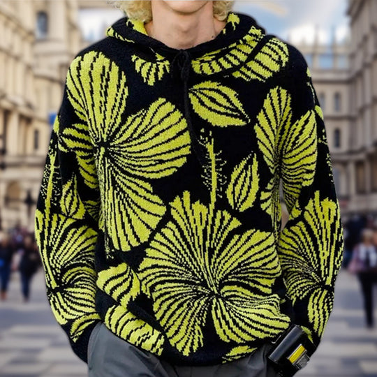 Unisex Kapuzenpullover mit einzigartigem floralem Design EB