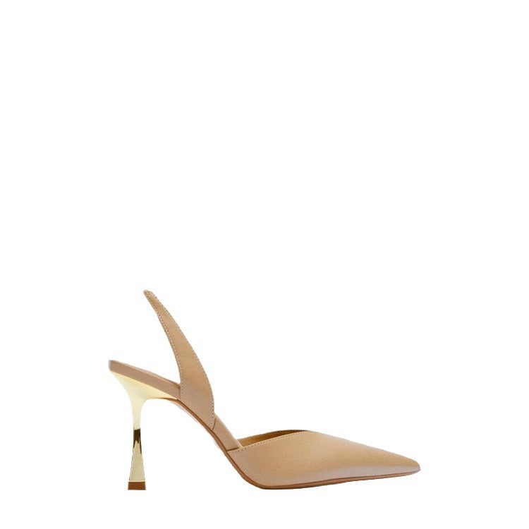 Damen Slingback-Pumps aus edlem Leder mit hohem Glanz EB