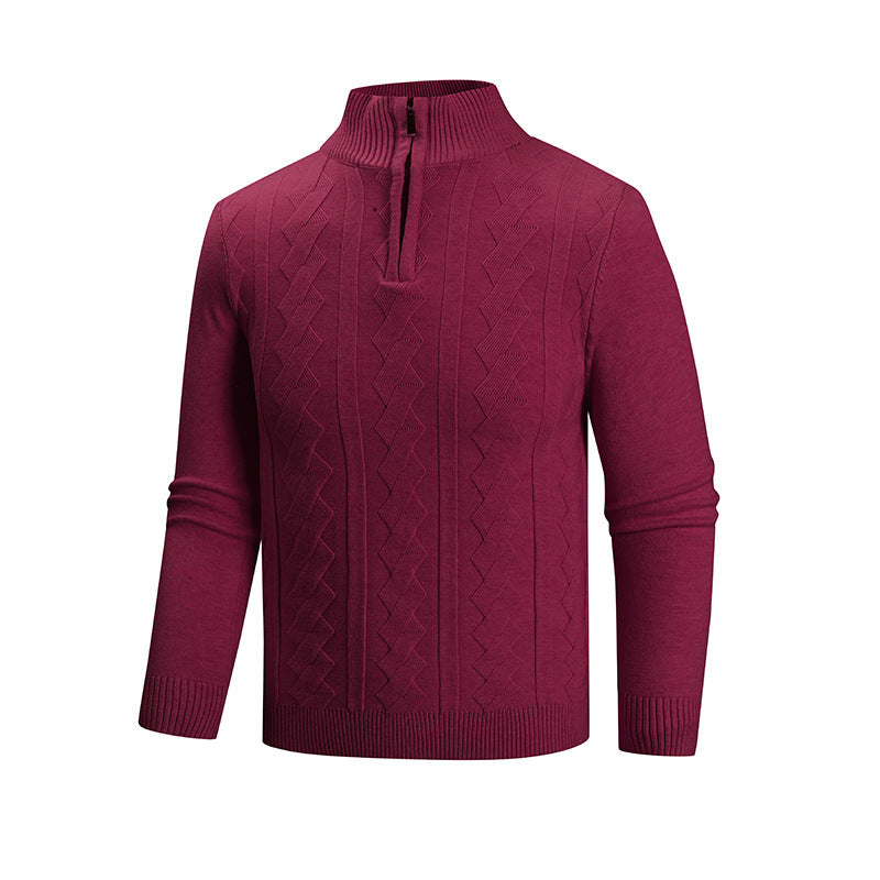 Herren Strickpullover mit hohem Kragen EB