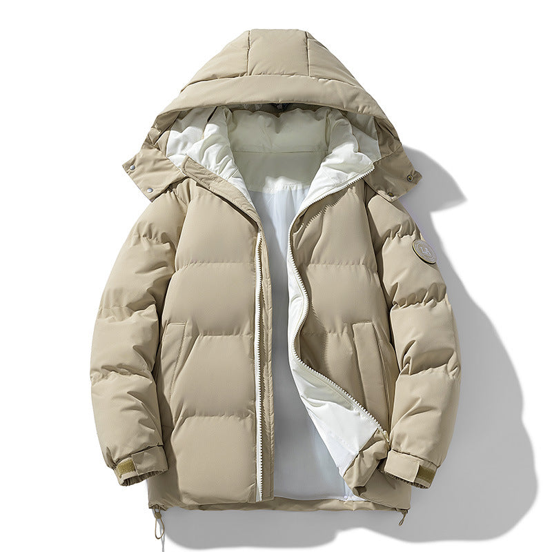 Herren urbaner Thermo-Parka mit dreidimensionaler Steppung, Zwei-Wege-Reißverschluss und verstellbarem Saum EB