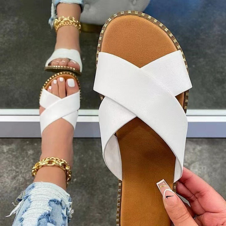 Damen modische transparente Riemchen-Sandalen mit stylischem Komfort EB