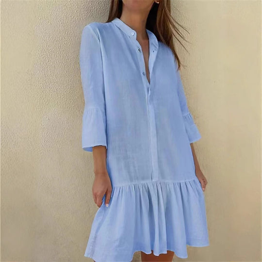 Damen Hemdkleid mit Rüschen EB