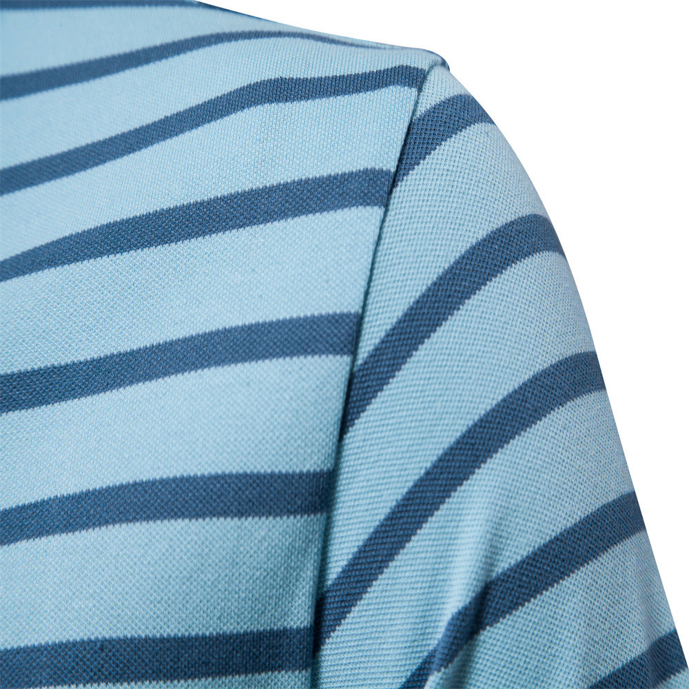 Herren Polo-Shirt mit modischem Streifenmuster und bequemem Schnitt EB