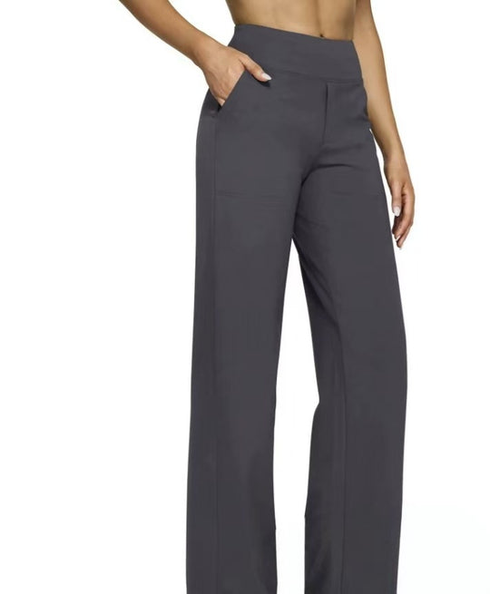 Damen Weit geschnittene Komfort-Hose mit elastischem Bund und praktischen Taschen EB