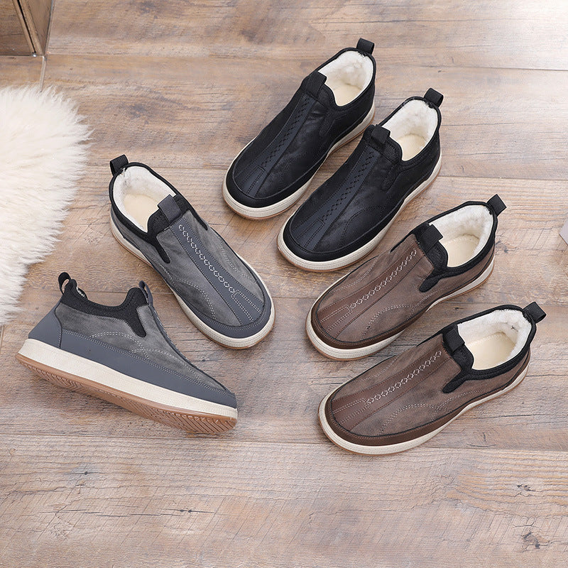 Damen Bequeme und stylische Warmfutter Slip-On Schuhe EB