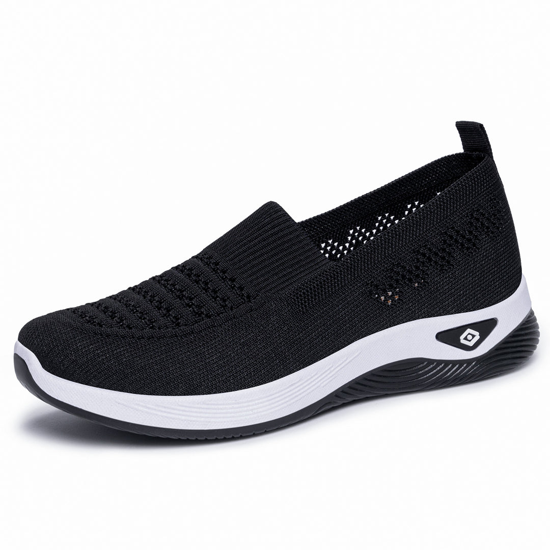 Damen Bequeme und atmungsaktive Slip-On Sneakers mit elastischem Obermaterial EB 1774525960