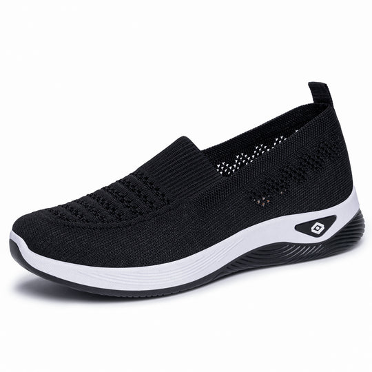 Damen Bequeme und atmungsaktive Slip-On Sneakers mit elastischem Obermaterial EB 1774525960