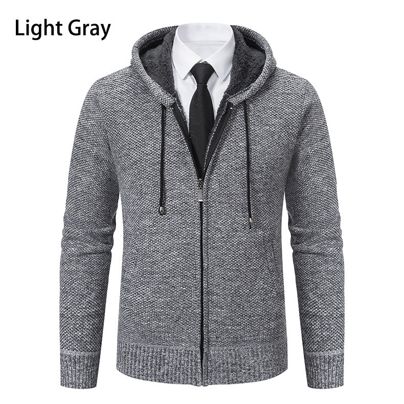 Herren Strickjacke mit modernem Schnitt und praktischem Reißverschluss EB