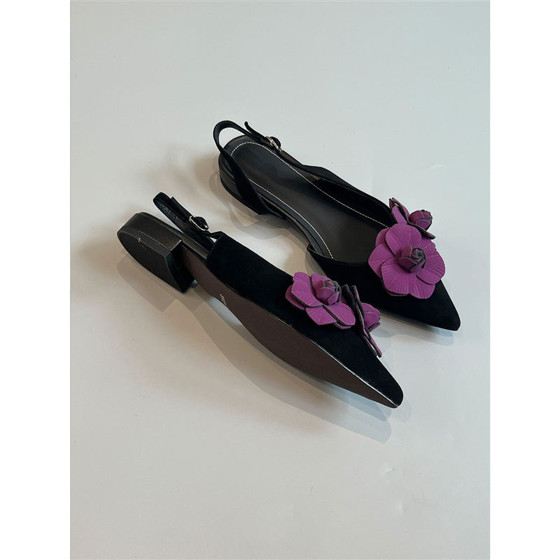 Damen Slingback Ballerinas mit floralem Design EB