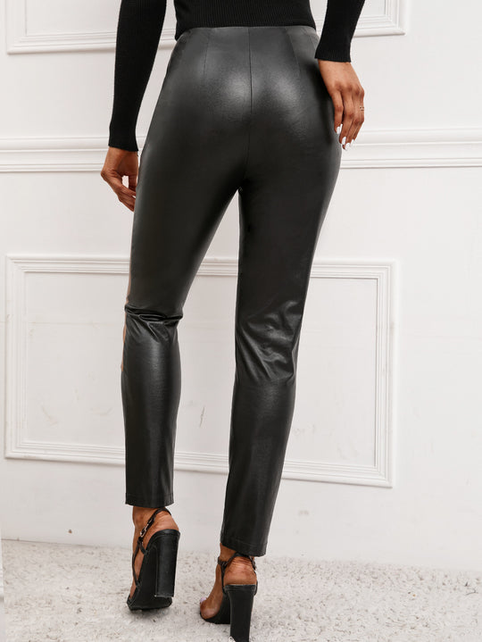 Damen Hochwertige Kunstlederhose EB