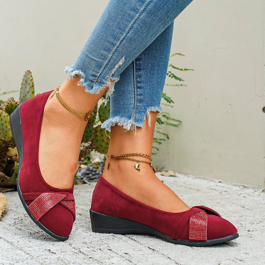 Damen Ballerinas mit funkelnden Applikationen EB