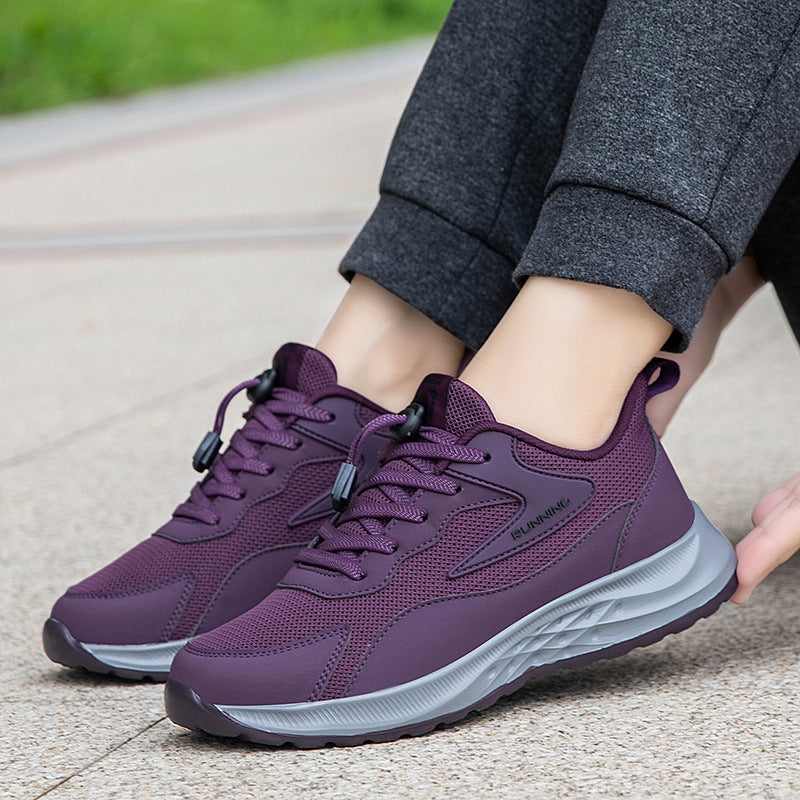 Damen Sportliche Laufschuhe mit flexiblem Schnellschnürsystem und atmungsaktiver Mesh-Oberfläche EB