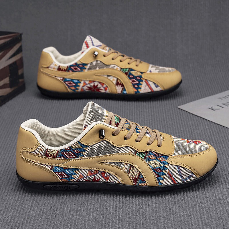 Damen Modische Sneakers mit Ethno-Muster und komfortablem Fußbett EB