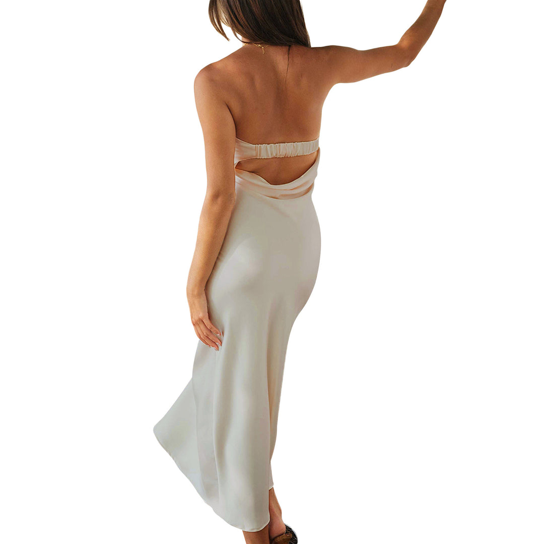 Damen Langschaftkleid aus edlem Satin EB