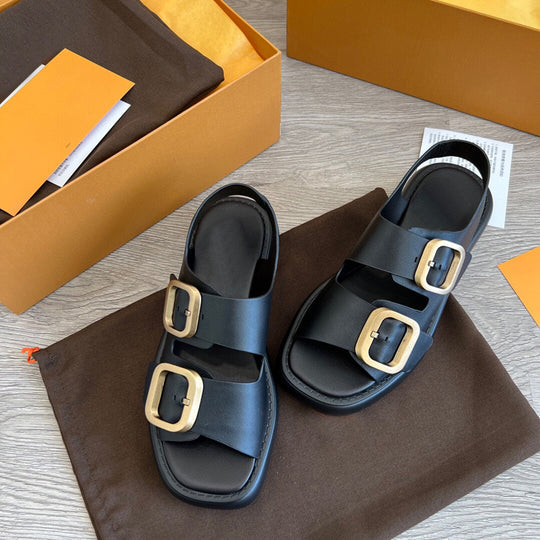 Damen Komfortable Sandalen mit modischem Schnallen-Design EB