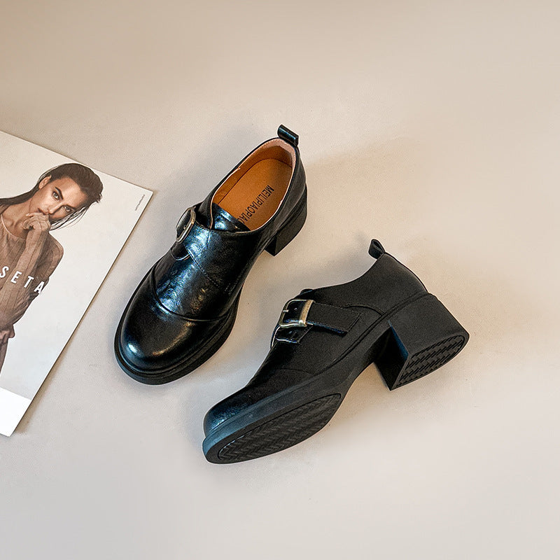 Damen Komfortable und stilvolle Schnür-Blockabsatzschuhe EB