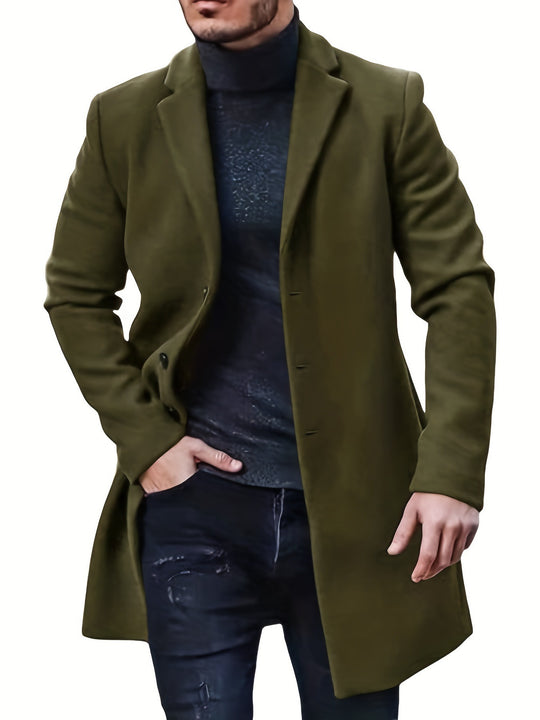 Herren Wollmantel minimalistisch