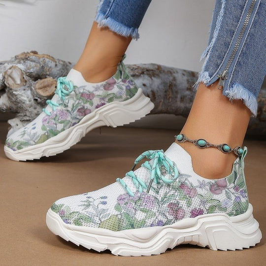 Damen Sportliche Sneakers mit atmungsaktivem Obermaterial EB
