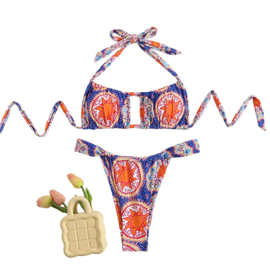 Damen Bikini-Set mit trendy Paisley-Muster EB