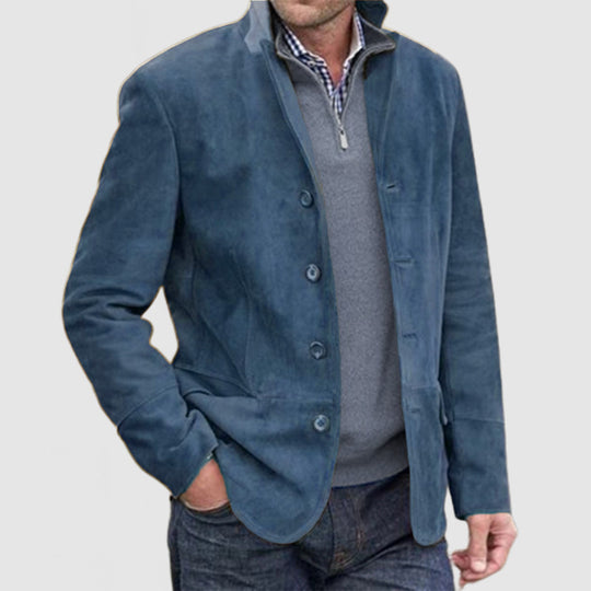 Herren Elegante Wildlederjacke mit modernen Details EB