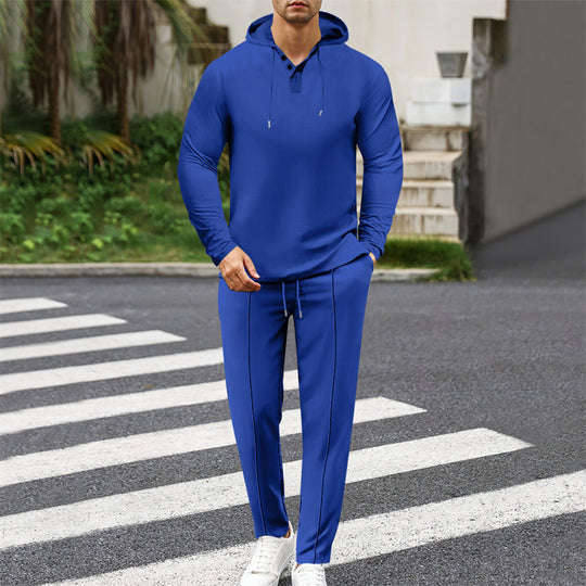 Herren modisches Hoodie-Set mit sportlichem Schnitt und praktischen Funktionen EB