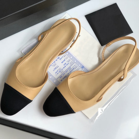 Damen Slingback Ballerinas mit elegantem Kontrastdesign EB
