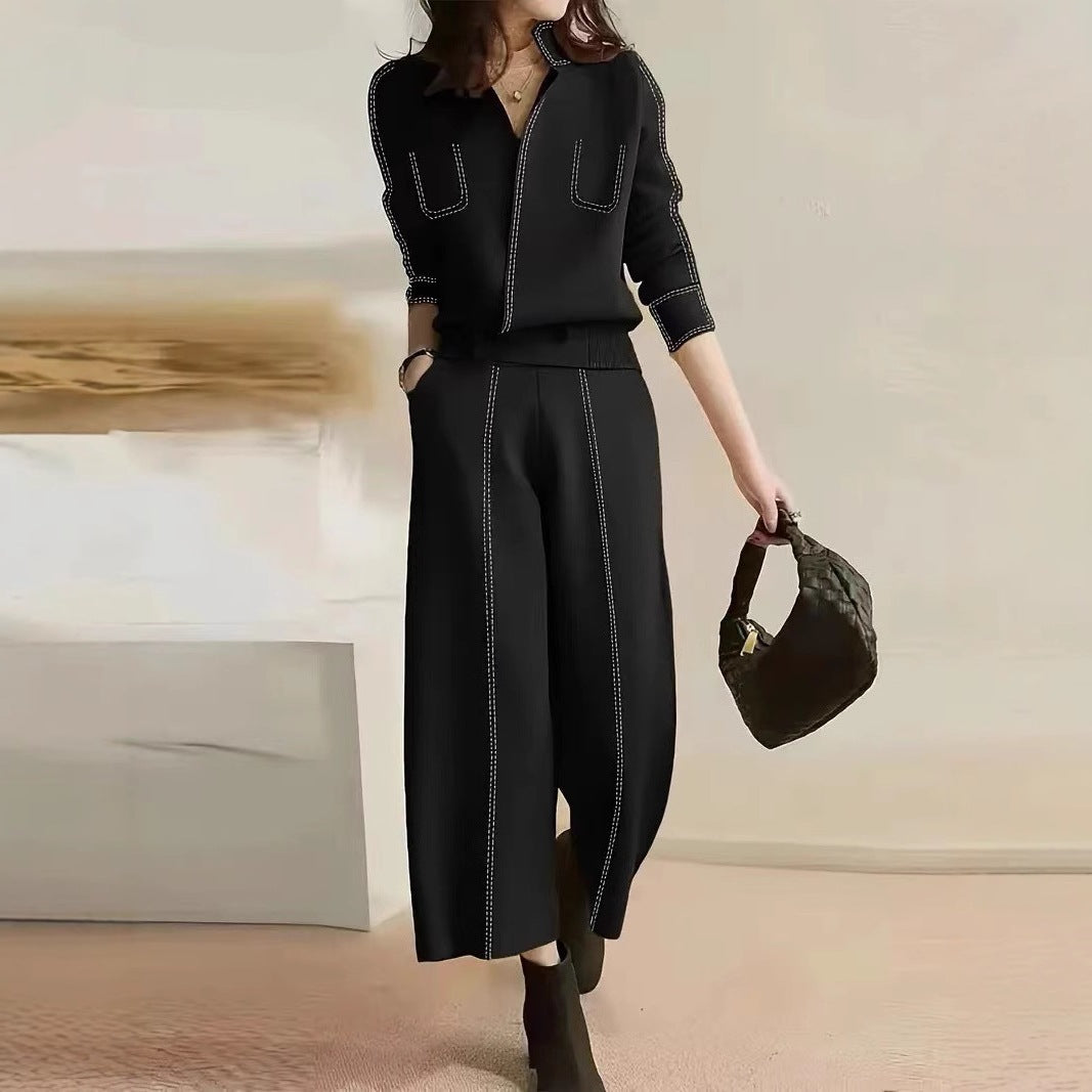 Damen elegante Culotte mit dekorativen Steppnähten EB