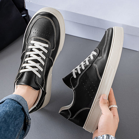 Damen Sportliche Sneaker mit bequemem Lederoberteil und rutschfester Sohle EB