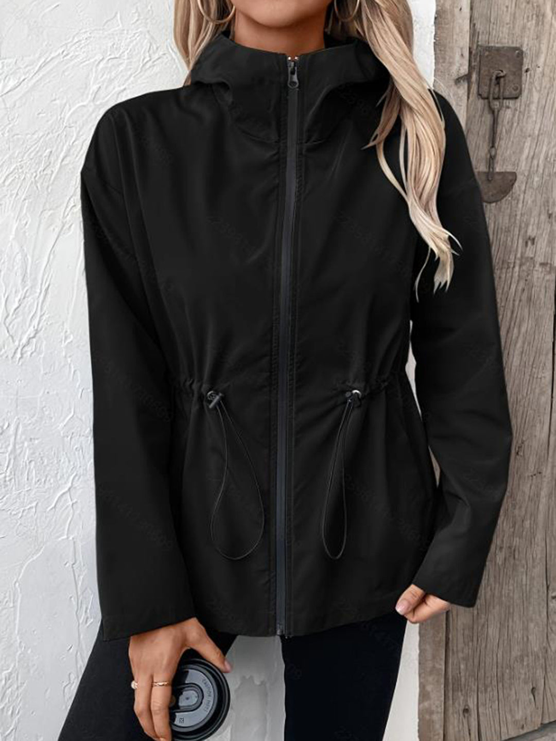 Damen knielange Funktionsjacke mit verstellbarem Bund EB