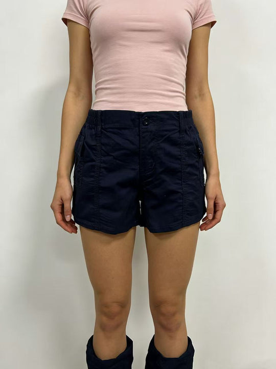 Damen Cargo-Shorts mit funktionalen Seitentaschen und elastischem Bund EB
