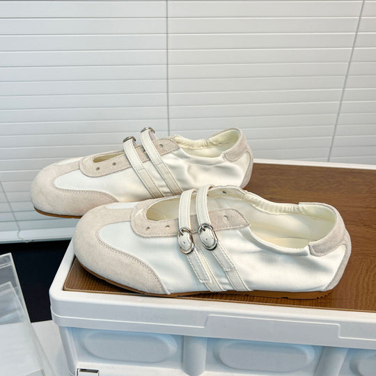 Damen elegante Schnürschuhe mit modischen Doppelriemen EB