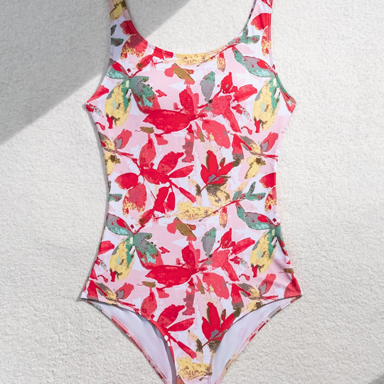 Damen Einteiliger Badeanzug mit floralem Muster EB