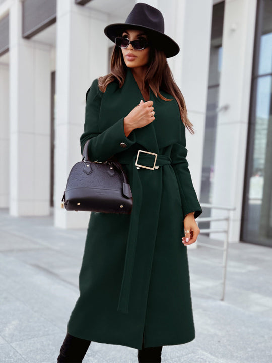 Damen eleganter Trenchcoat mit Gürtel und hochwertiger Verarbeitung EB
