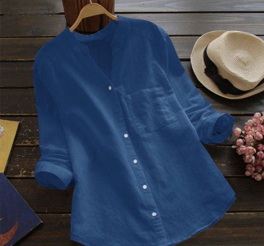 Damen Bluse mit eleganter Knopfleiste und moderner Passform EB