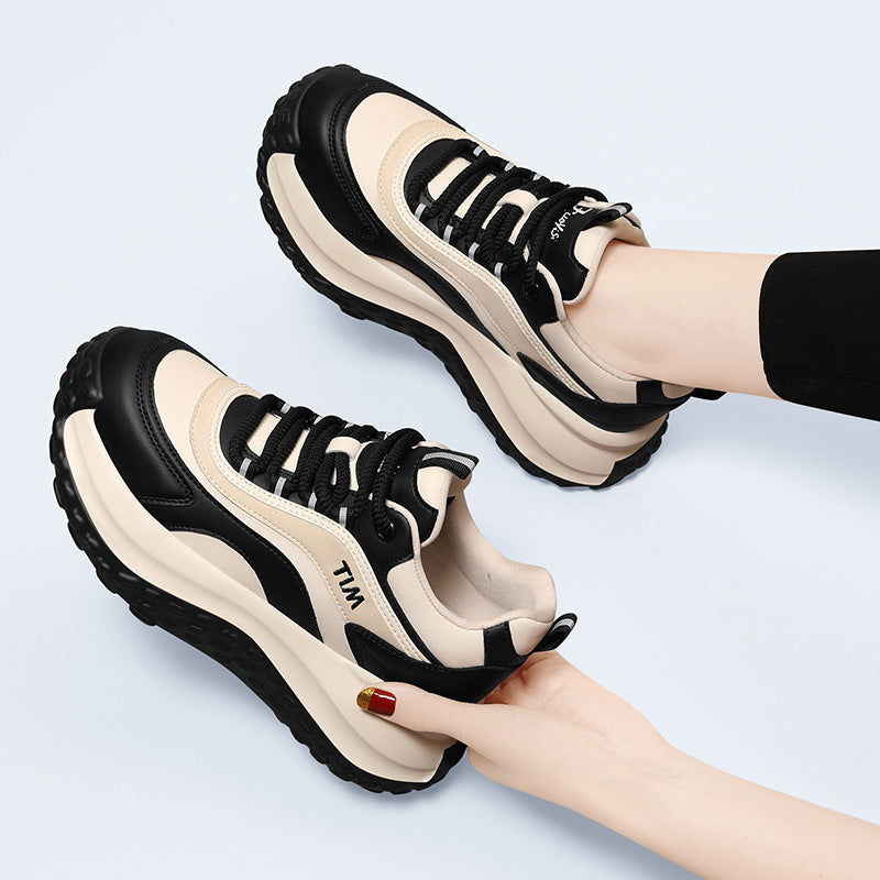 Damen trendige Plattform-Sneaker mit dämpfender Sohle EB