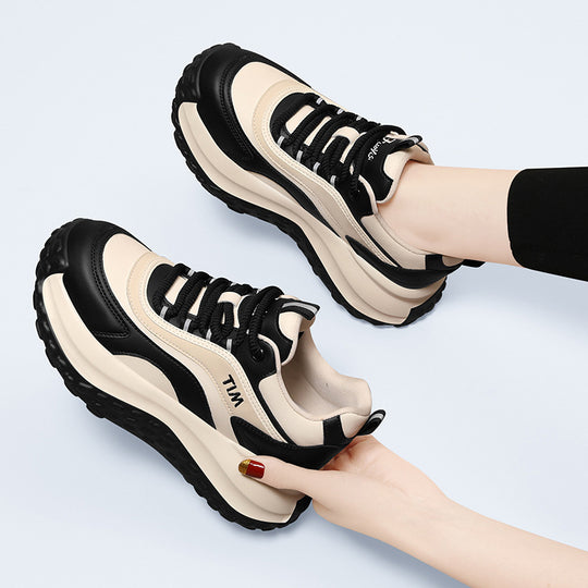 Damen trendige Plattform-Sneaker mit dämpfender Sohle EB