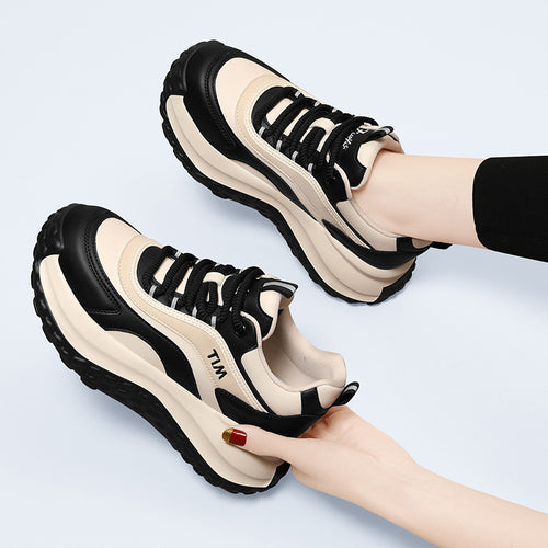 Damen trendige Plattform-Sneaker mit dämpfender Sohle EB