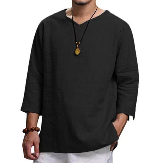 Herren lässiges Langarmshirt aus hochwertiger Baumwolle EB