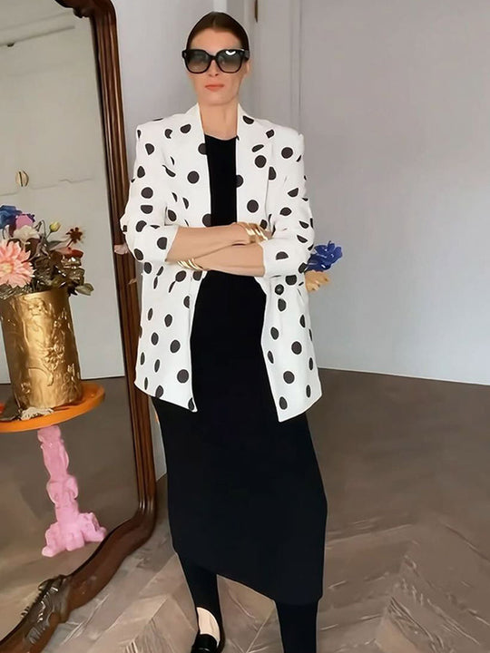 Damen modischer Blazer mit Punkten EB